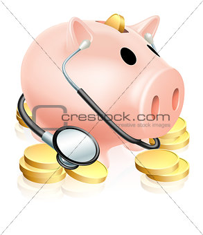 Medical Piggy Bank Concept