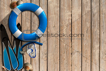 Lifebuoy and Snorkeling Equipment
