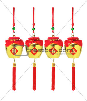 Chinese New Year Golden Pots Ornaments 