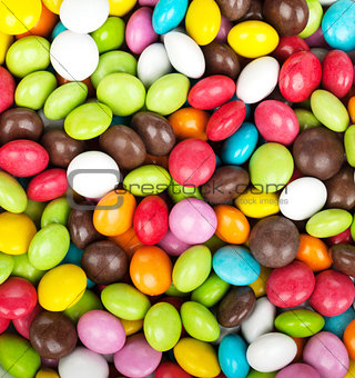 Colorful candies closeup