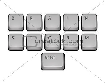 Word Brainstorm on keyboard and enter key.