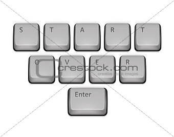Phrase Start Over on keyboard and enter key.