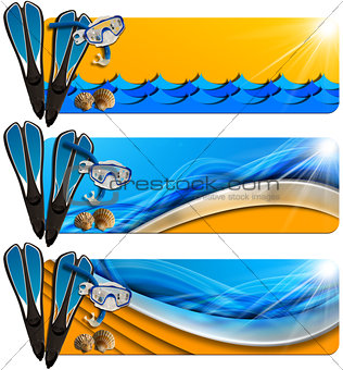Three Sea Holiday Banners - N8