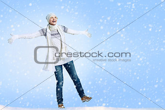 woman in winter