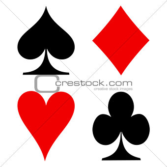 Playing card's signs vector