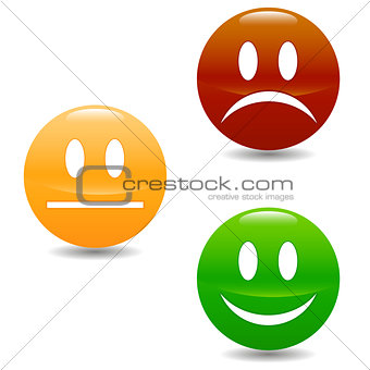 Smile colored buttons
