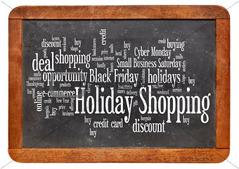 holiday shopping word cloud 