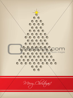 Cool christmas card with tree shaped 3d dots