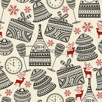 Vector Seamless Holiday Pattern