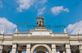 Central entrance in national exibition VVC, Moscow