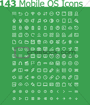 Operating system icon set