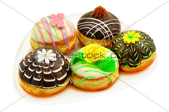 Five beautiful donuts