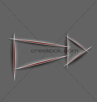 Paper cut arrow