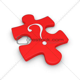 Puzzle piece with question mark