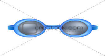 Blue swimming goggles