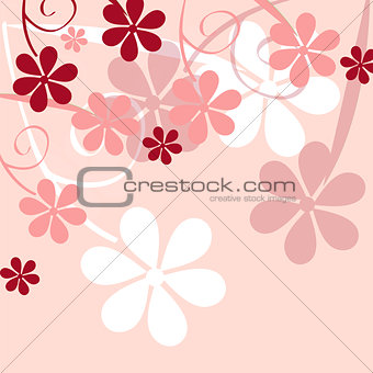 romantic flower background vector illustration