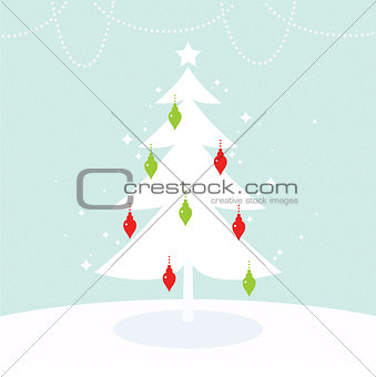 Beautiful Christmas and New Year greeting card 