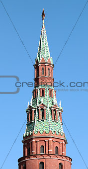 Moscow Kremlin tower with red star