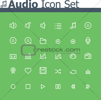 Audio icon set