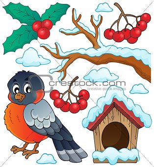 Winter bird theme collection 1