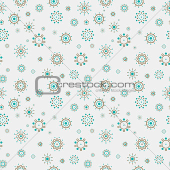 Abstract Dotted Circles Seamless Pattern