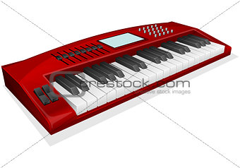 red synthesizer
