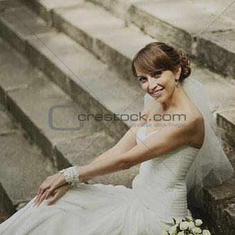 Young happy bride