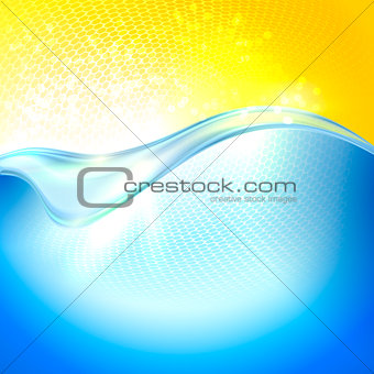 Sunlight above the water. Abstract background.