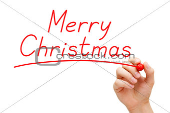 Merry Christmas Red Marker