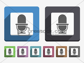 Flat Microphone Icon