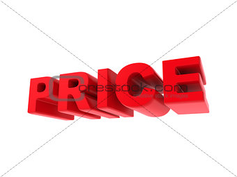 Price - Red Text Isolated on White.