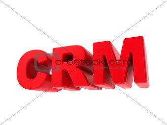 CRM - Red Text Isolated on White.