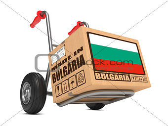 Made in Bulgaria - Cardboard Box on Hand Truck.