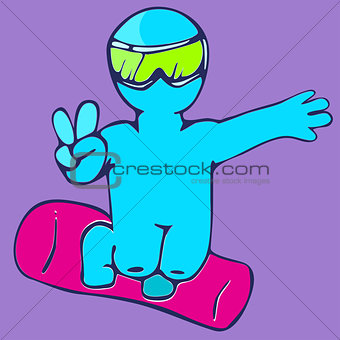 snowboarder in flight