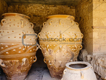 Giant amphoras, Knossos, Greece