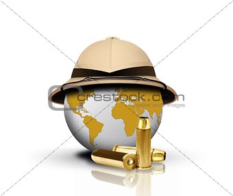 Pith Helmet with bullets and Globe