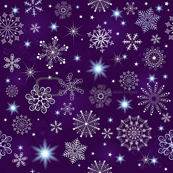 Seamless violet christmas pattern