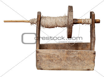Ancient ukrainian wooden reel - tool for the production of yarn