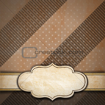 Brown Vintage Background with Label