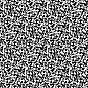 Design seamless monochrome abstract spiral diagonal pattern