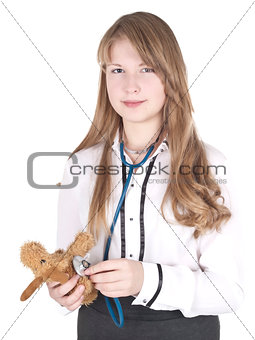 girl with stethoscope