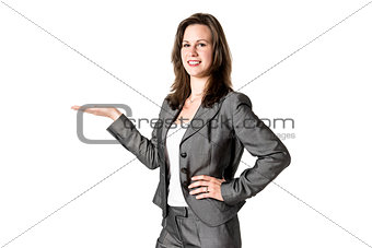 Presenting business woman