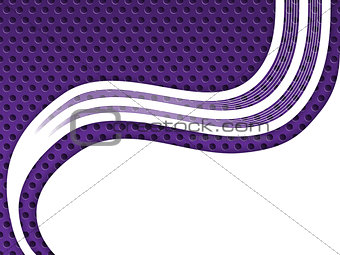 Abstract purple background with white waves
