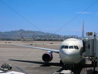 Airplane at gate