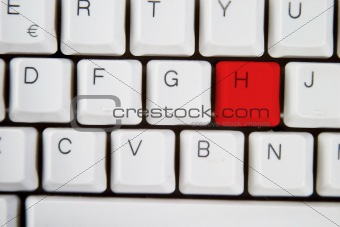 Computer Keyboard Letter H