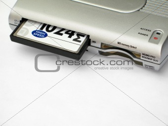 Memory Card Reader with Inserted Card