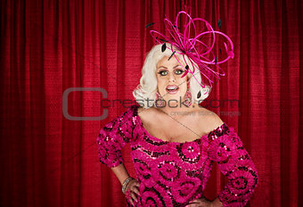 Eccentric Drag Queen with Hands on Hip