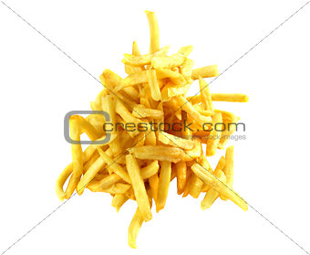 Delicious slices of french fries 