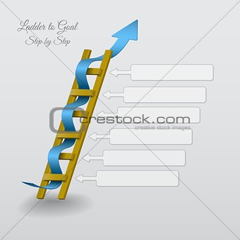 Ladder to Success, vector Infographics
