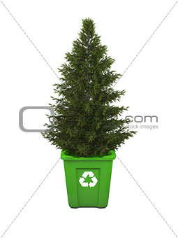 Tree in recycle bin